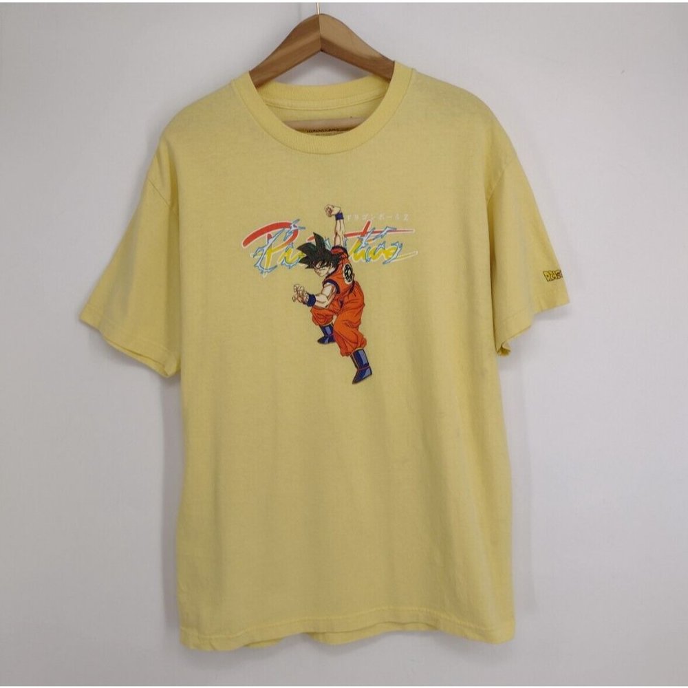 Primitive X Dragon Ball Z Goku Anime Manga Yellow T-Shirt Mens L